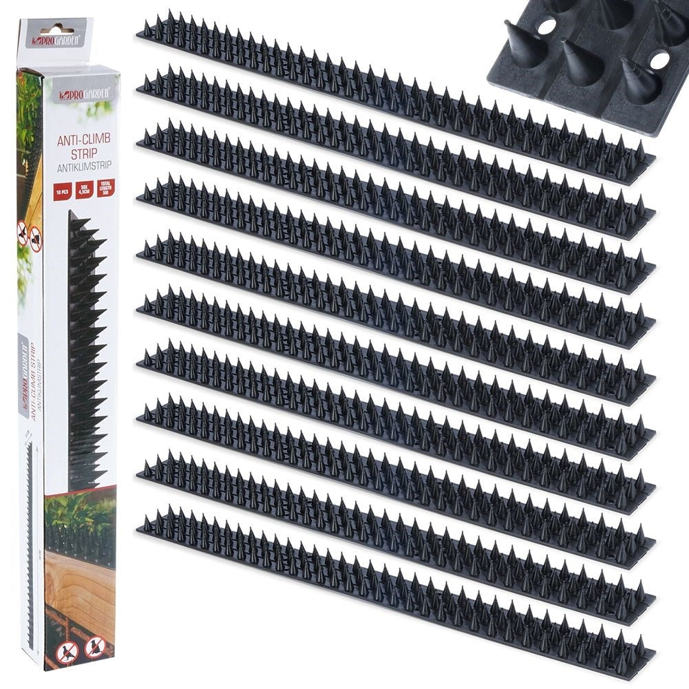 Scarecrows: 10 rails, 99 spikes/rail, total 5 meters