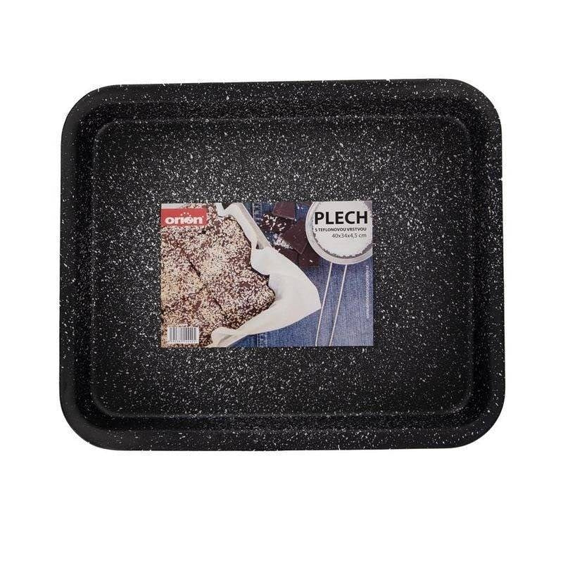 Scratch-resistant baking sheet with granite coating for easy baking