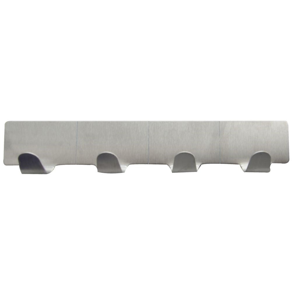 Self-adhesive steel wall hanger with 4 hooks 16 cm