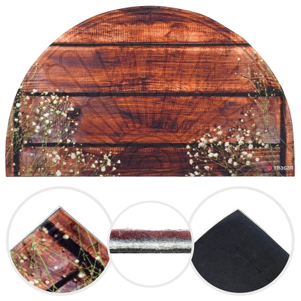Semicircular Doormat - Durable and Non-SlipOur semi-circular doormat is made of durable material and rubber, making it ideal for both indoor and outdoor use. It is designed with anti-slip properties to ensure safety and comfort in use.