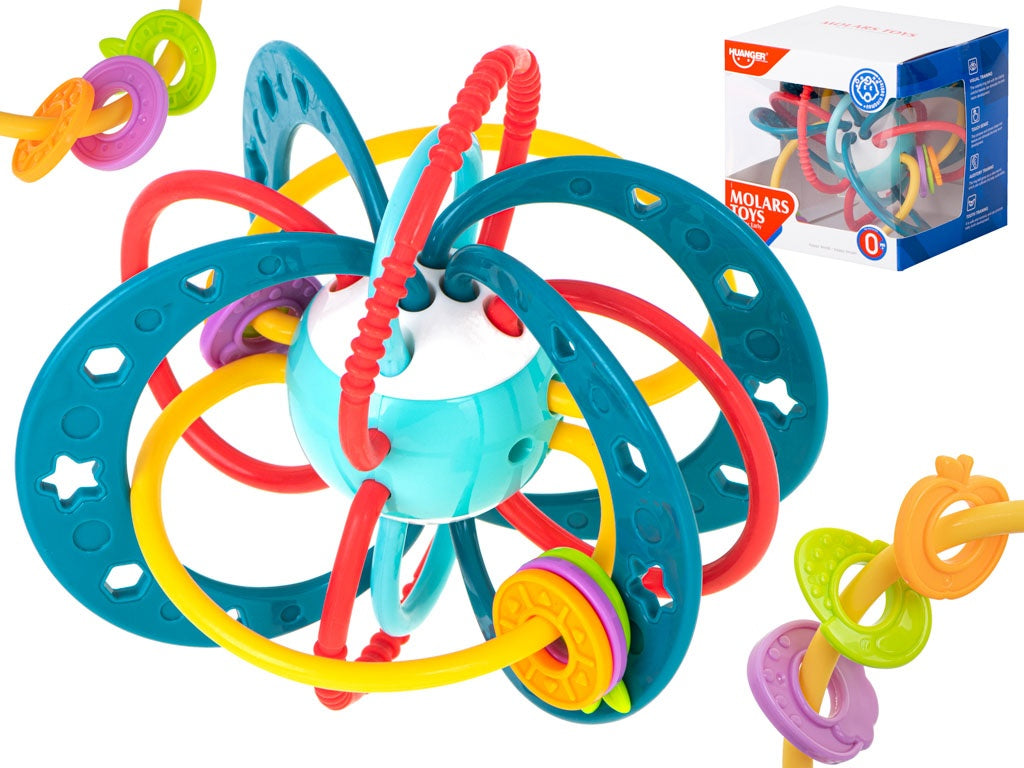 Sensory rattle for toddlers turquoise