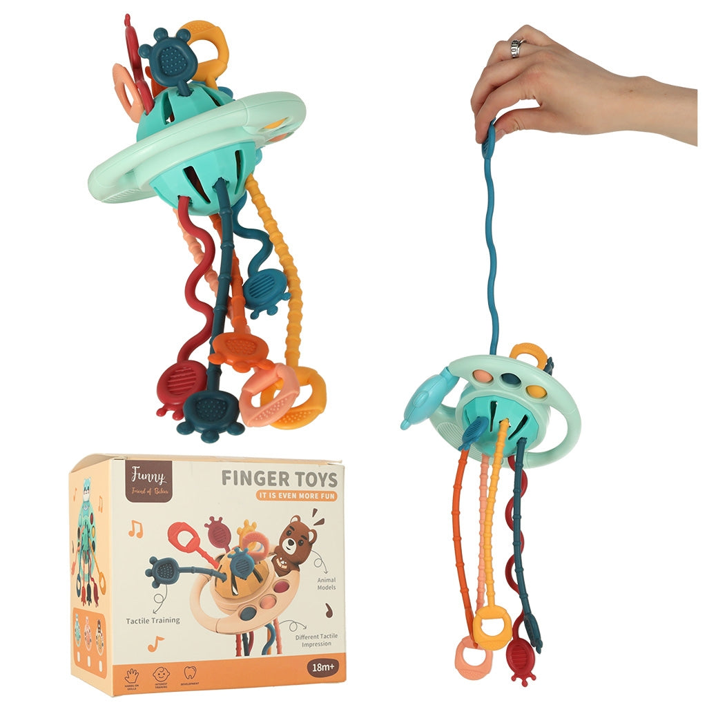 Sensory teether Montessori rope buttons