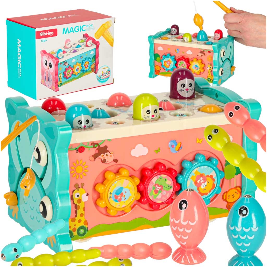 Sensory toy magic box pounder 8in1 blue