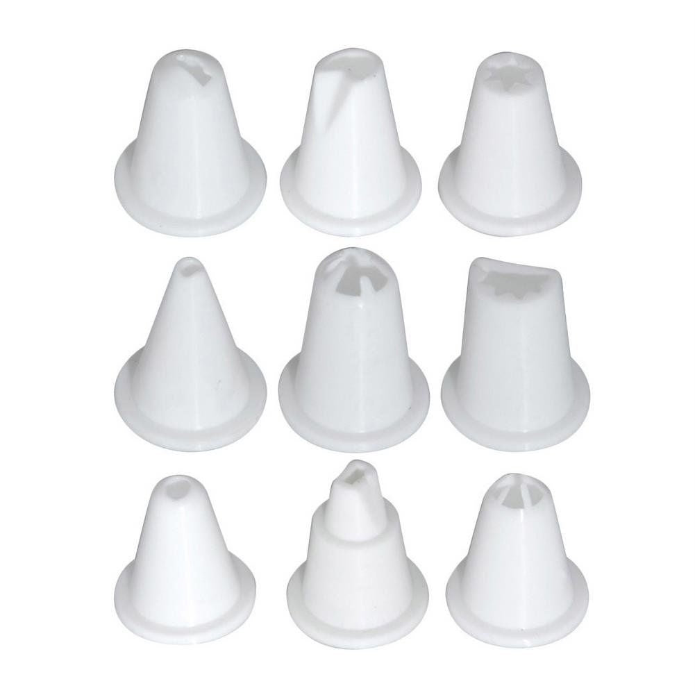 Set for decorating desserts: 10 nozzles, piping bag, adapter