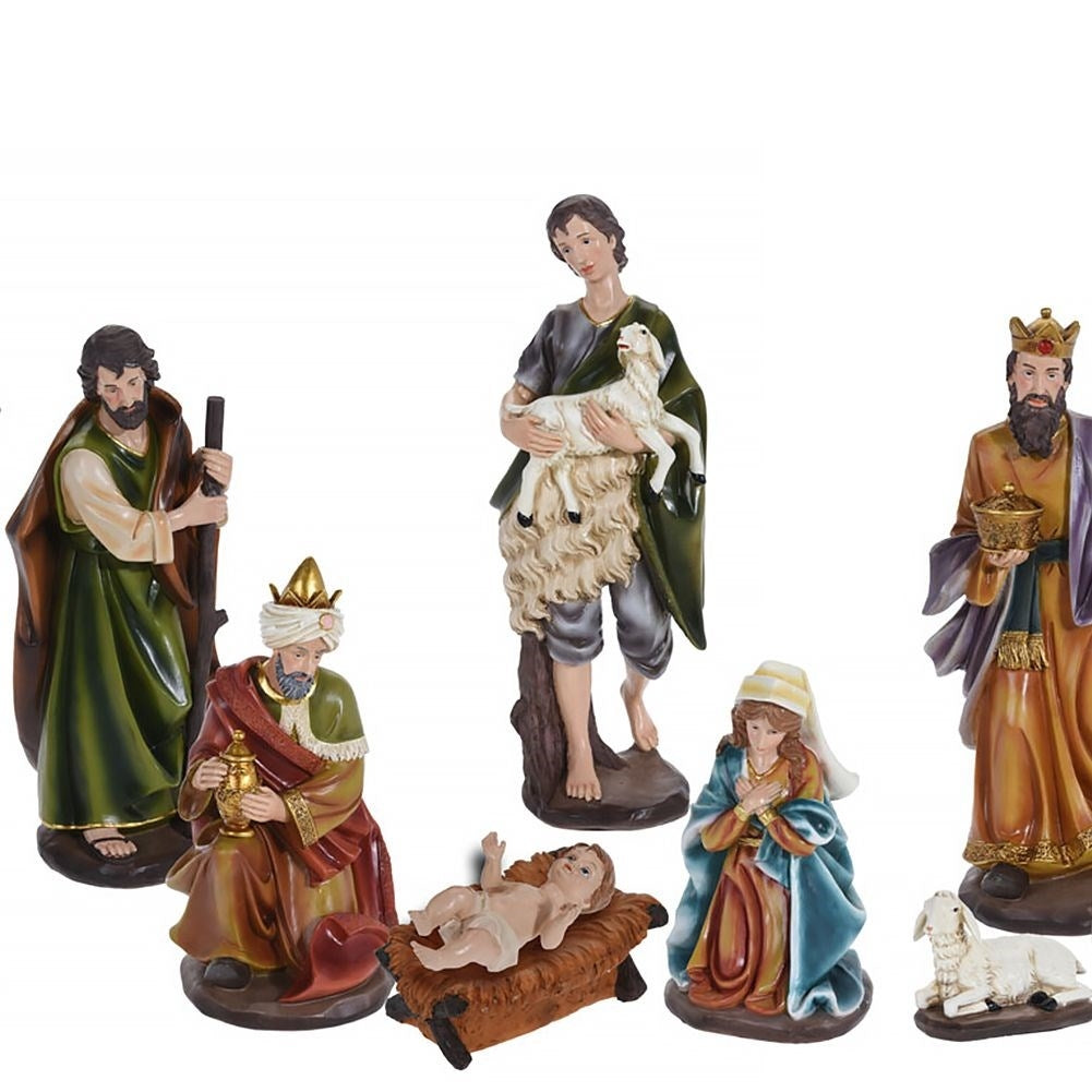 Set of 10 XL figures for nativity scenes, up to 40 cm