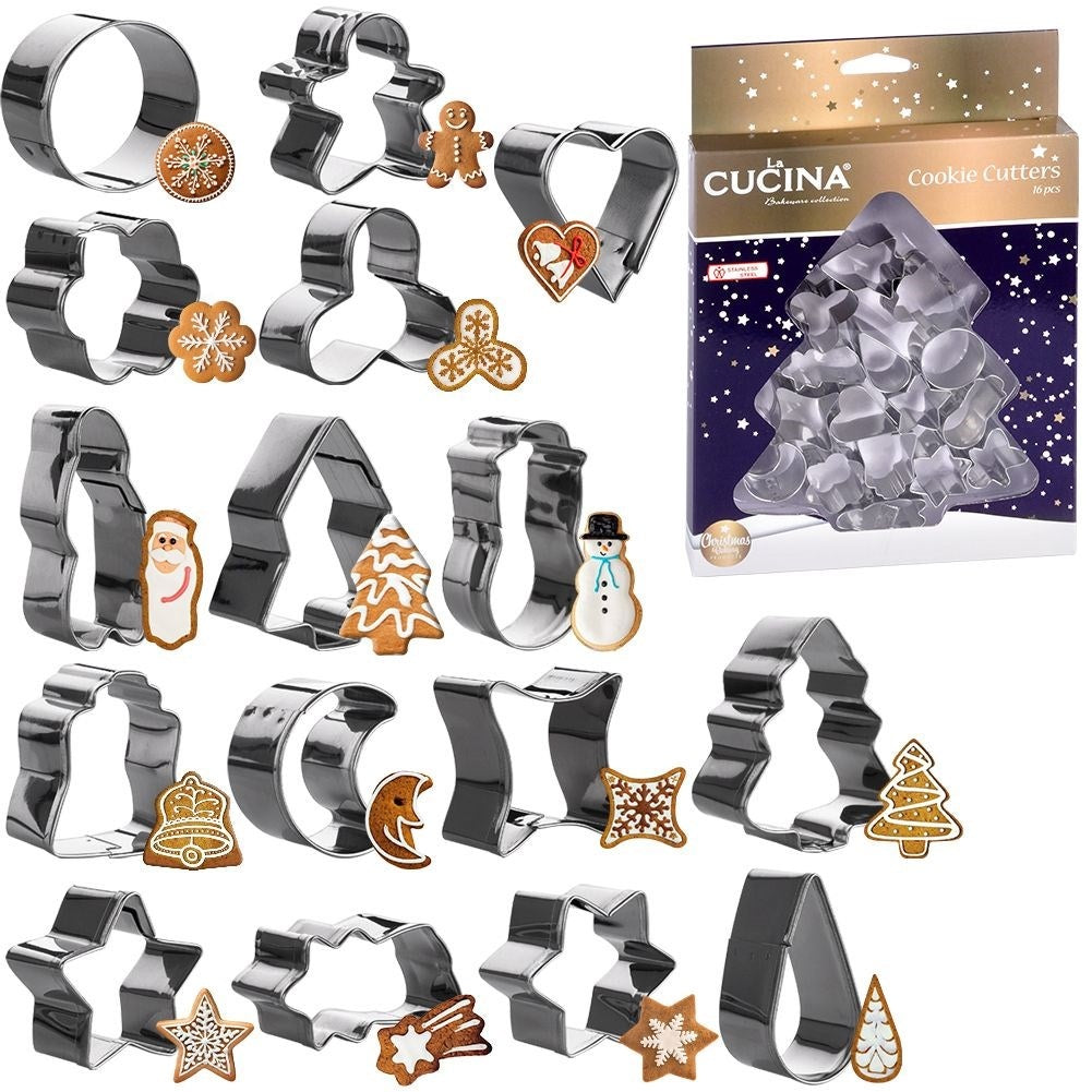 Set of 16 Christmas Shaped Embellishments