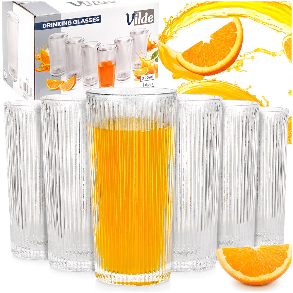 Set of 6 Glasses, 320 ml Capacity