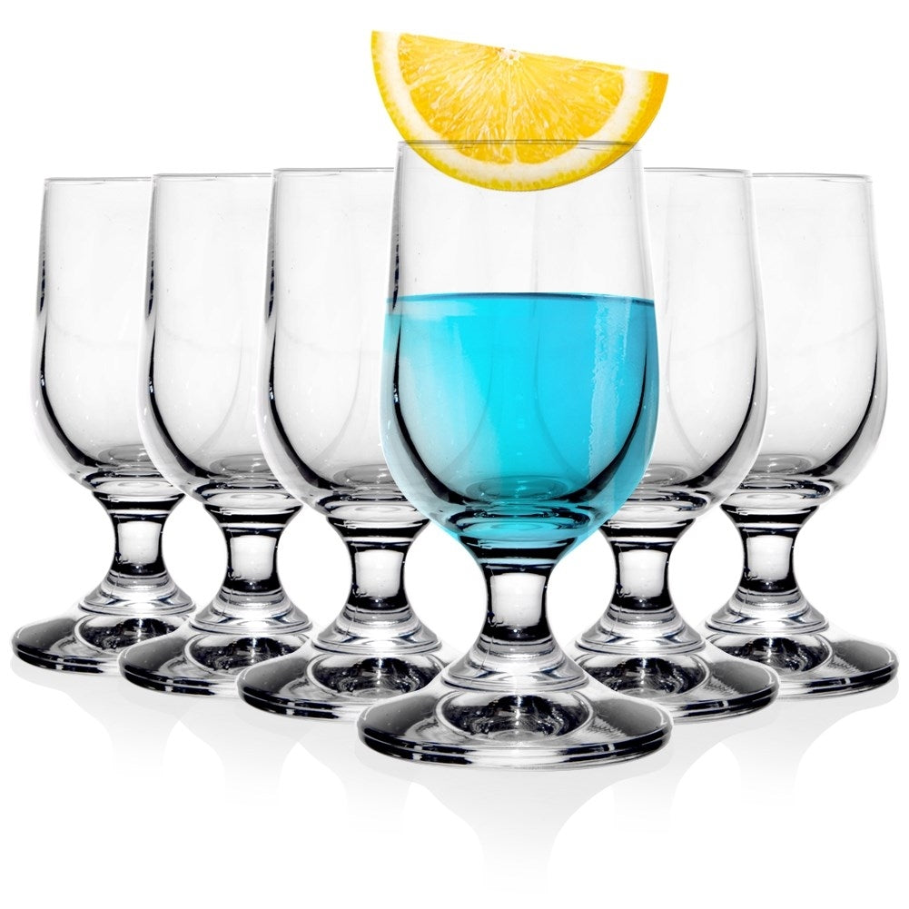 Set of 6 elegant wine glasses - high quality glass, dishwasher safe