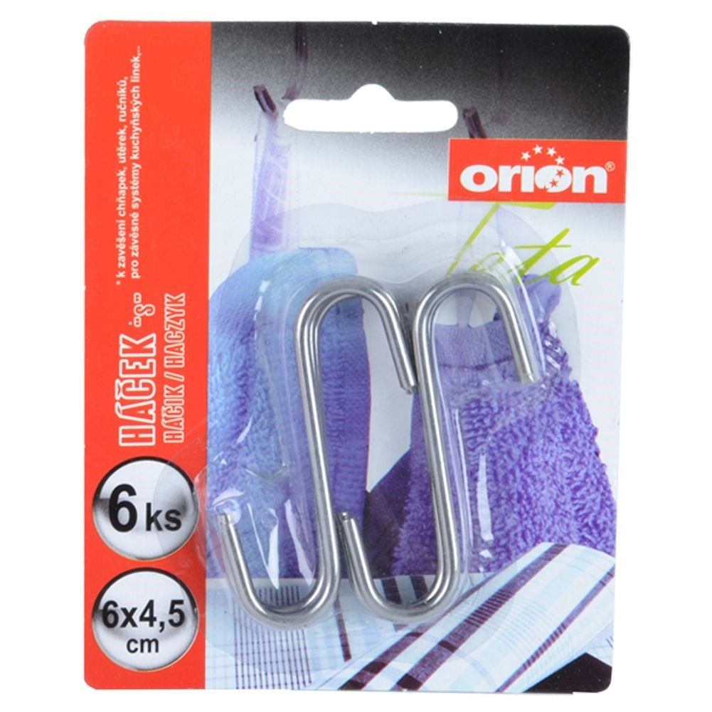 Set of 6 hooks for towels and kitchen utensils