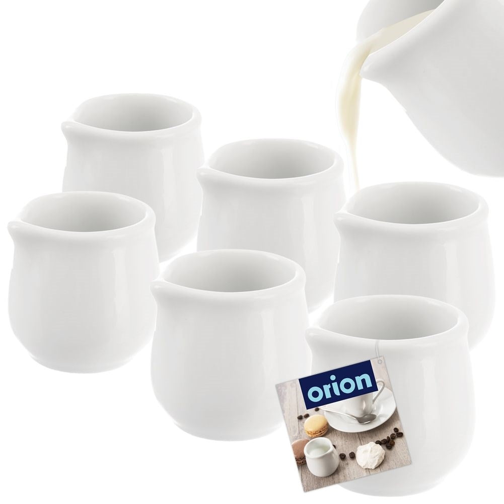Set of 6 porcelain jugs - practical spouts for precise measurement