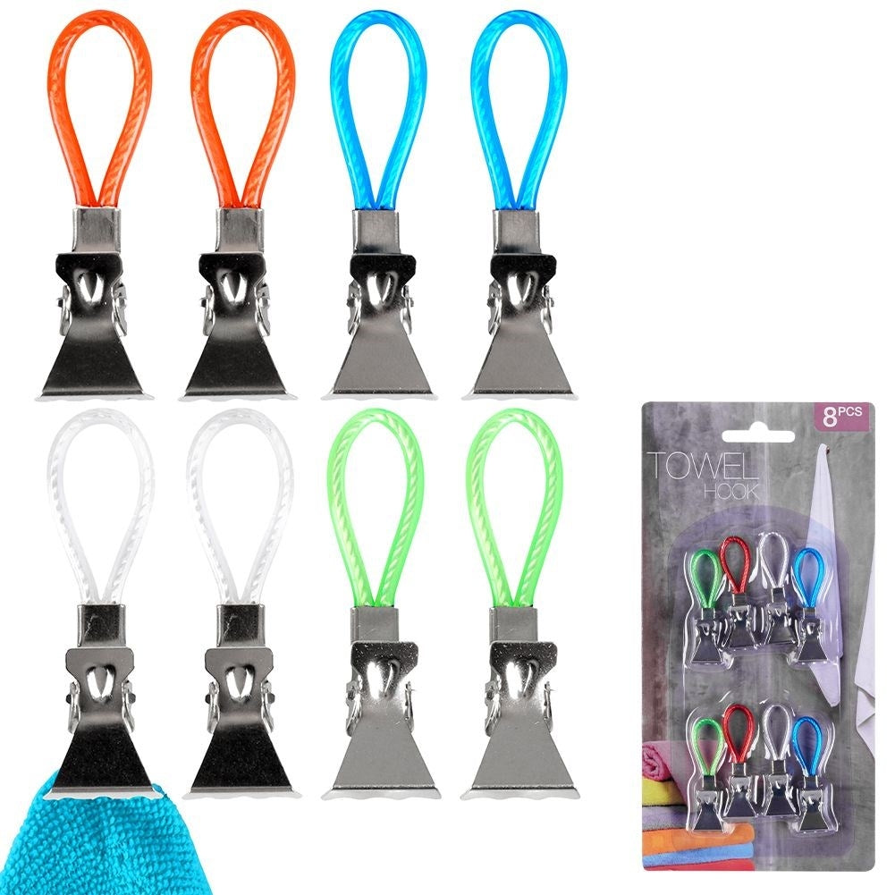 Set of 8 towel clips - Perfect for kitchen & bathroom