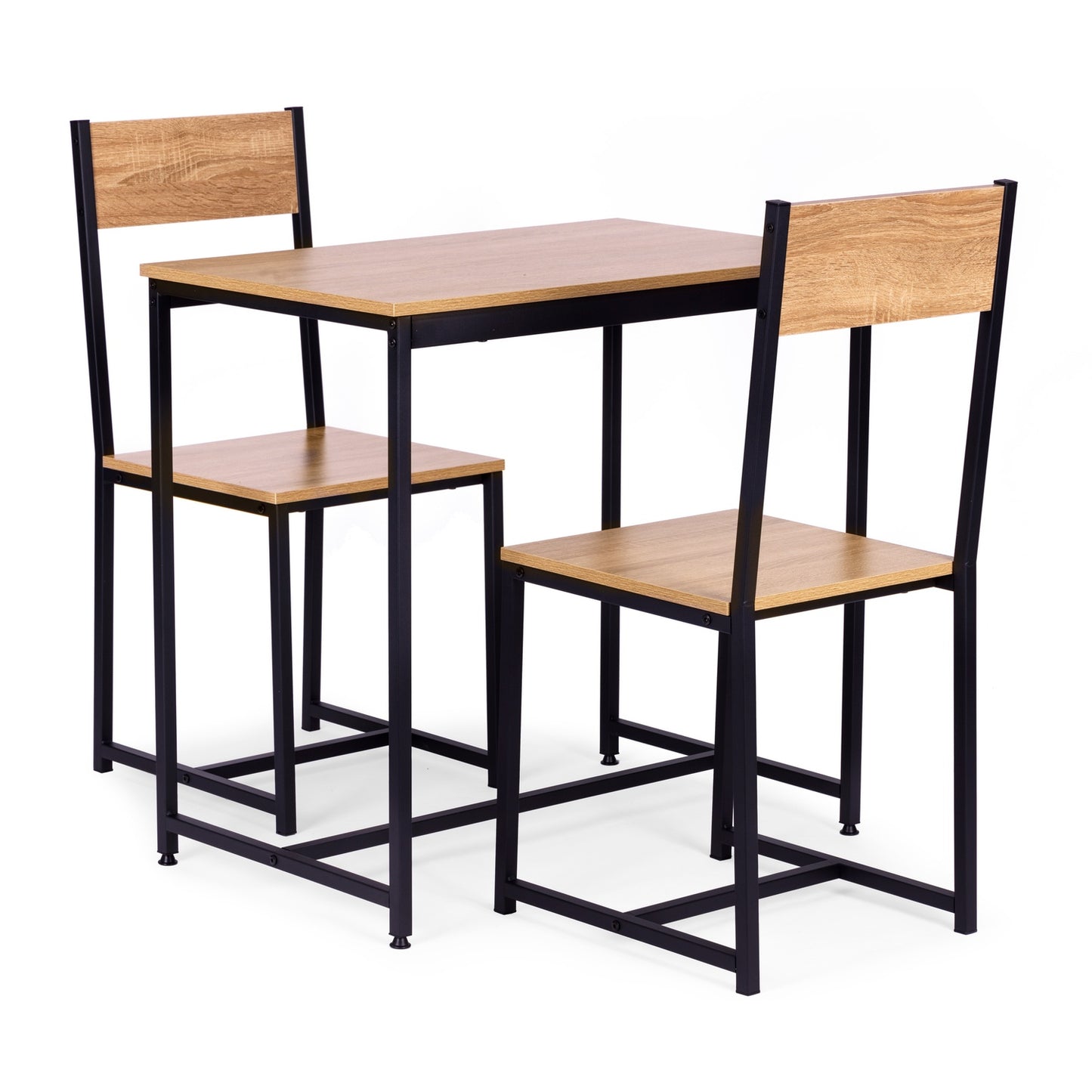 Set of furniture: table + 2 chairs metal MDF