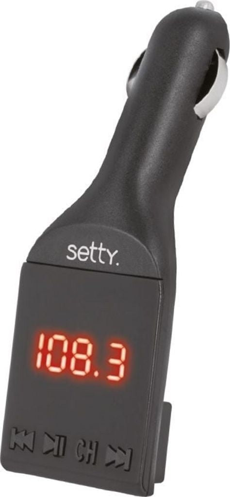 Setty Bluetooth FM Transmitter / Car Charger USB-A - Black