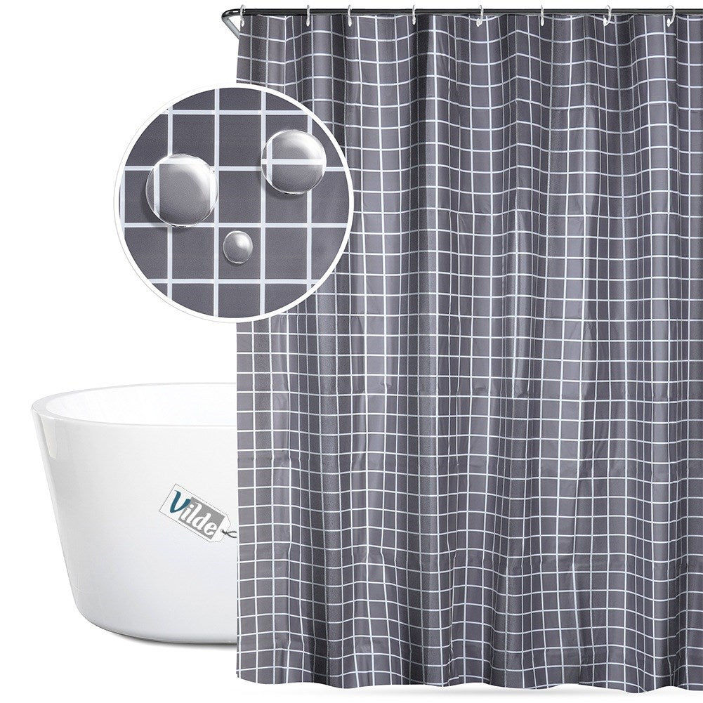 Shower curtain hooks waterproof 180x180 cm