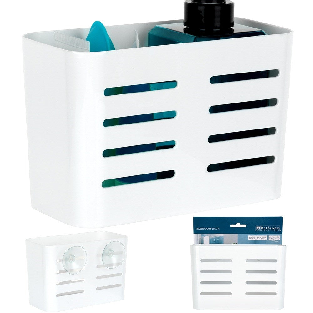 Shower shelf with suction cups 18.5x9x12 cm