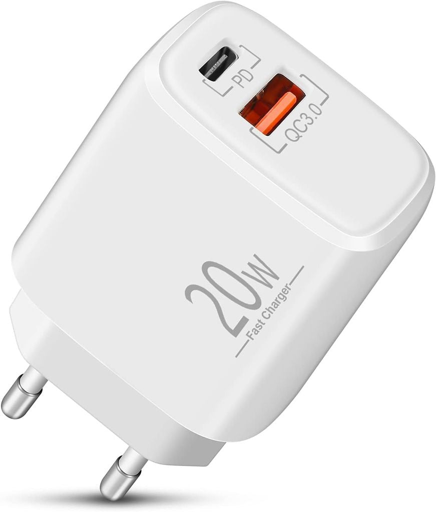 SiGN GaN Quick Charger USB & USB-C, PD & QC3.0, 3A, 20W - White