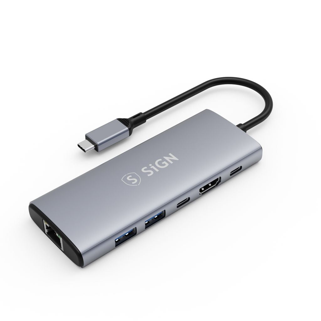 SiGN HUB USB-C to USB-A / USB-C / HDMI / RJ45