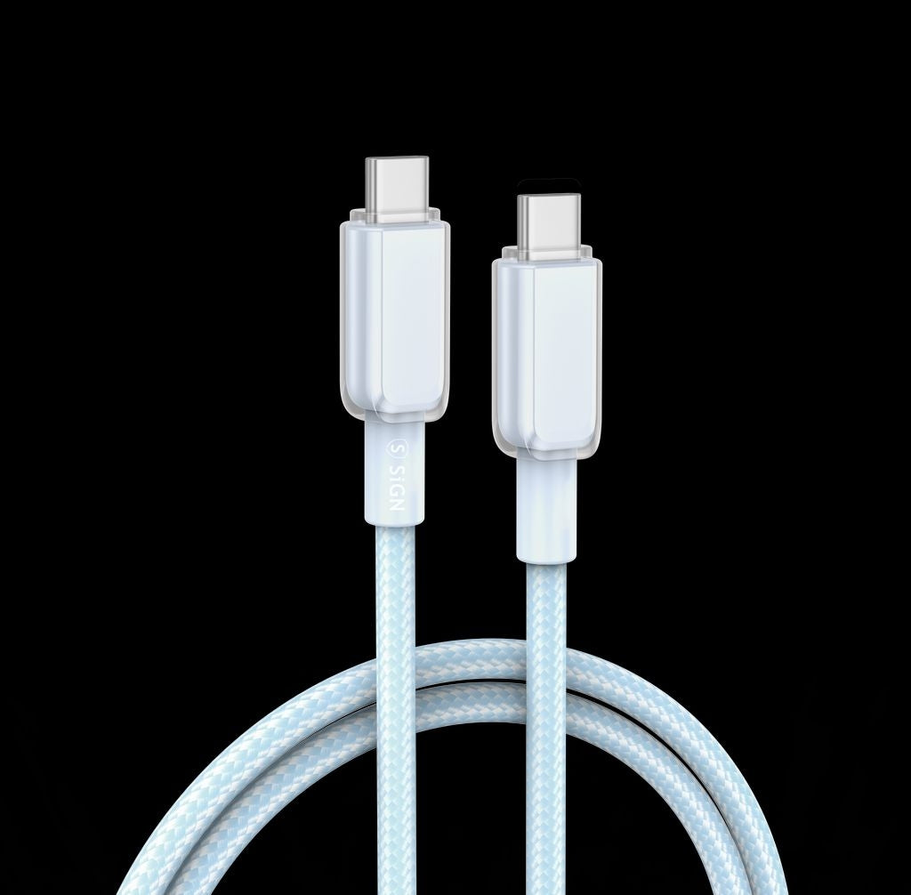 SiGN USB-C to USB-C Cable 60W, 1m - Blue