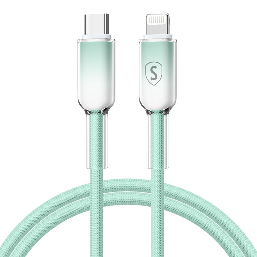 Sign Dynamic Series USB-C till Lightning-kabel 2.4A, 1M - Grön