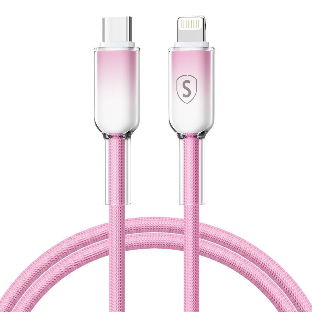 Sign Dynamic Series USB-C till Lightning-kabel 2.4A, 1M - Rosa