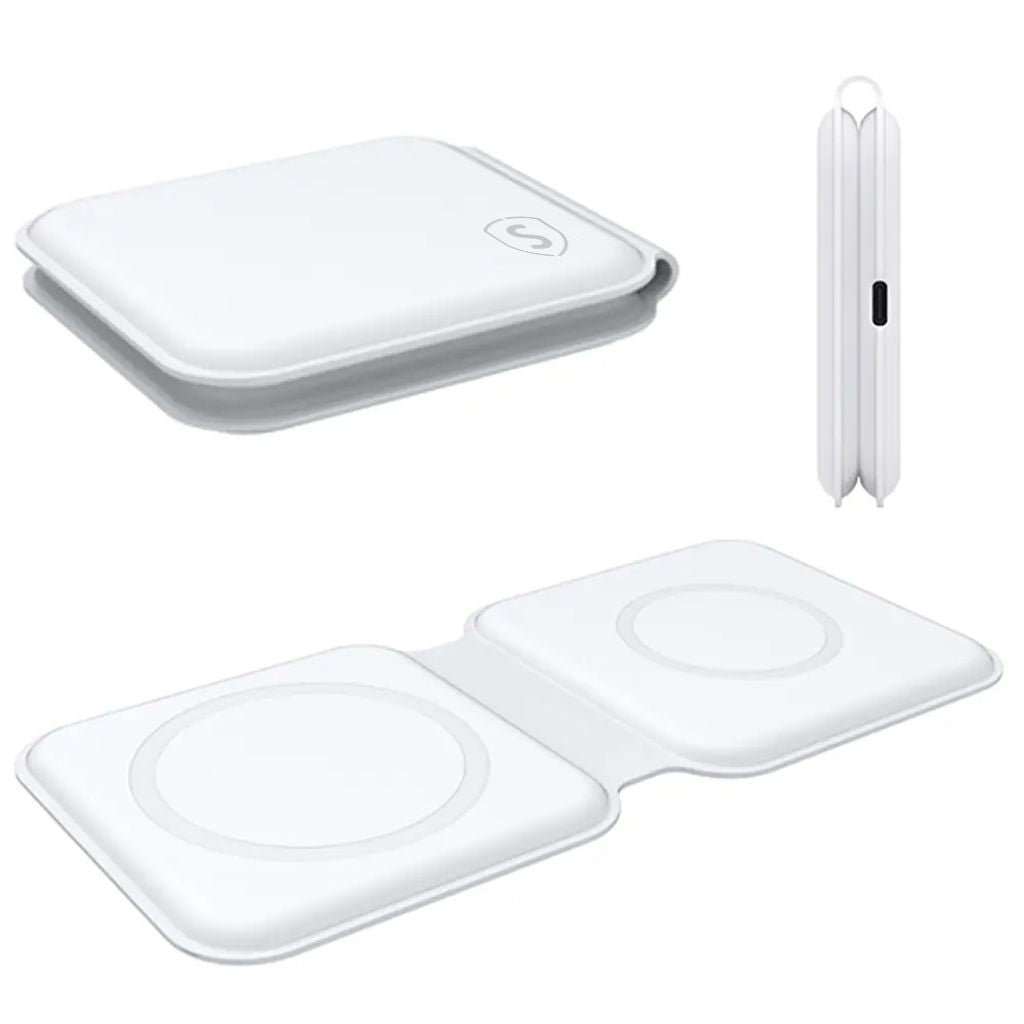 Sign UltiMAG DuoFold Wireless Charger with USB-C Cable, 15W - White