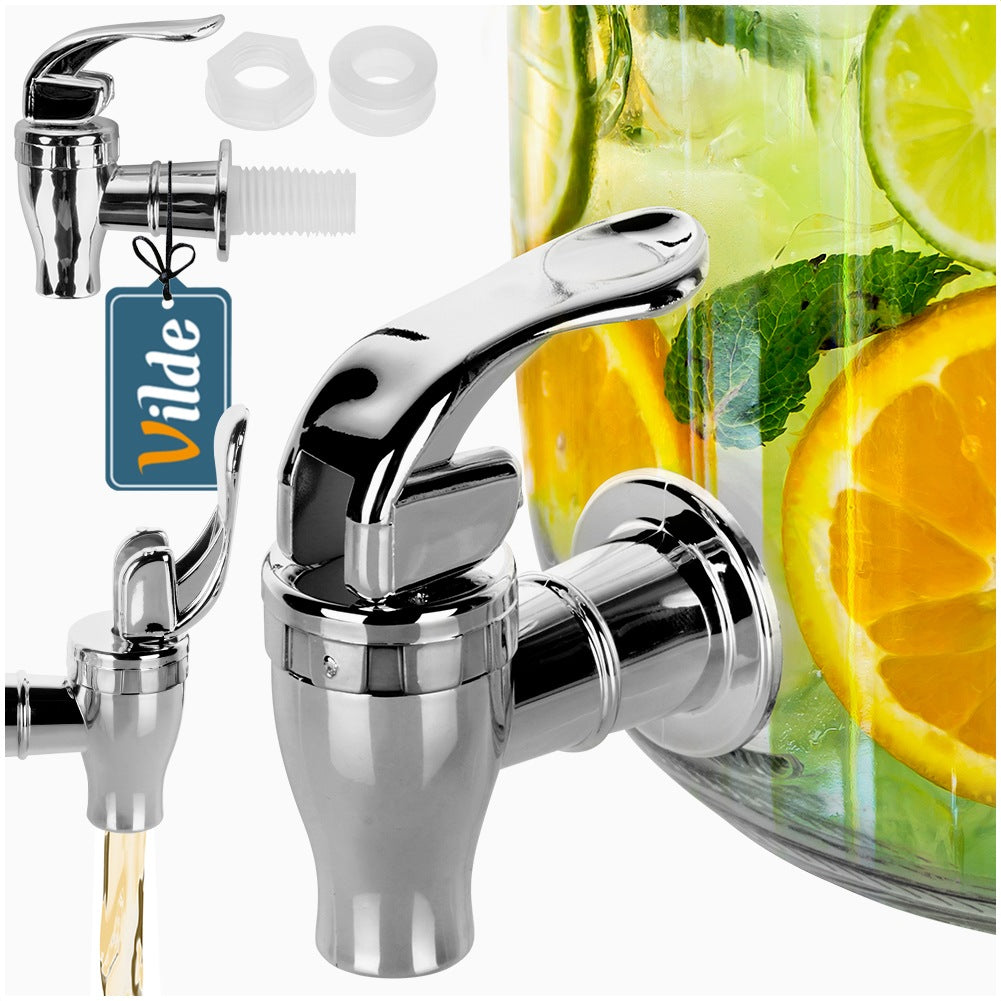 Silver Drinks Jar Tap