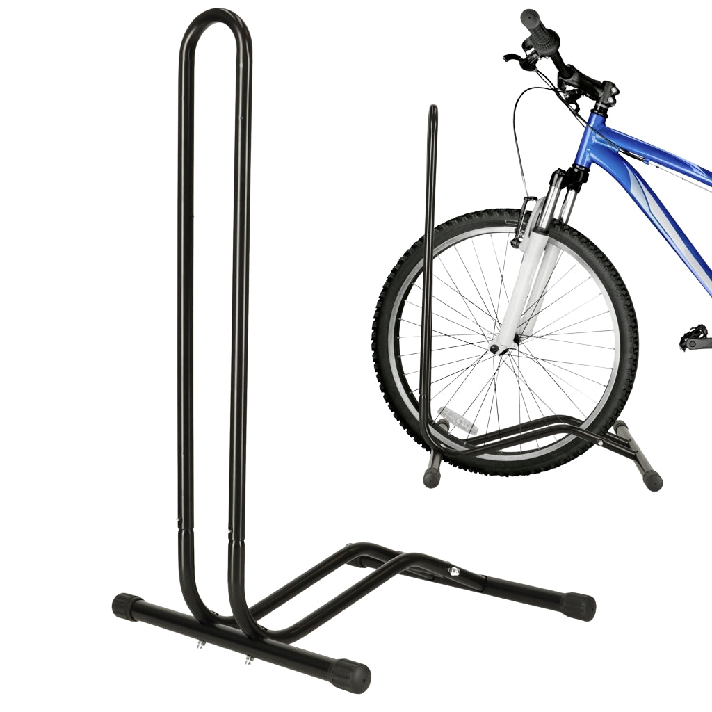 Single metal bicycle stand black