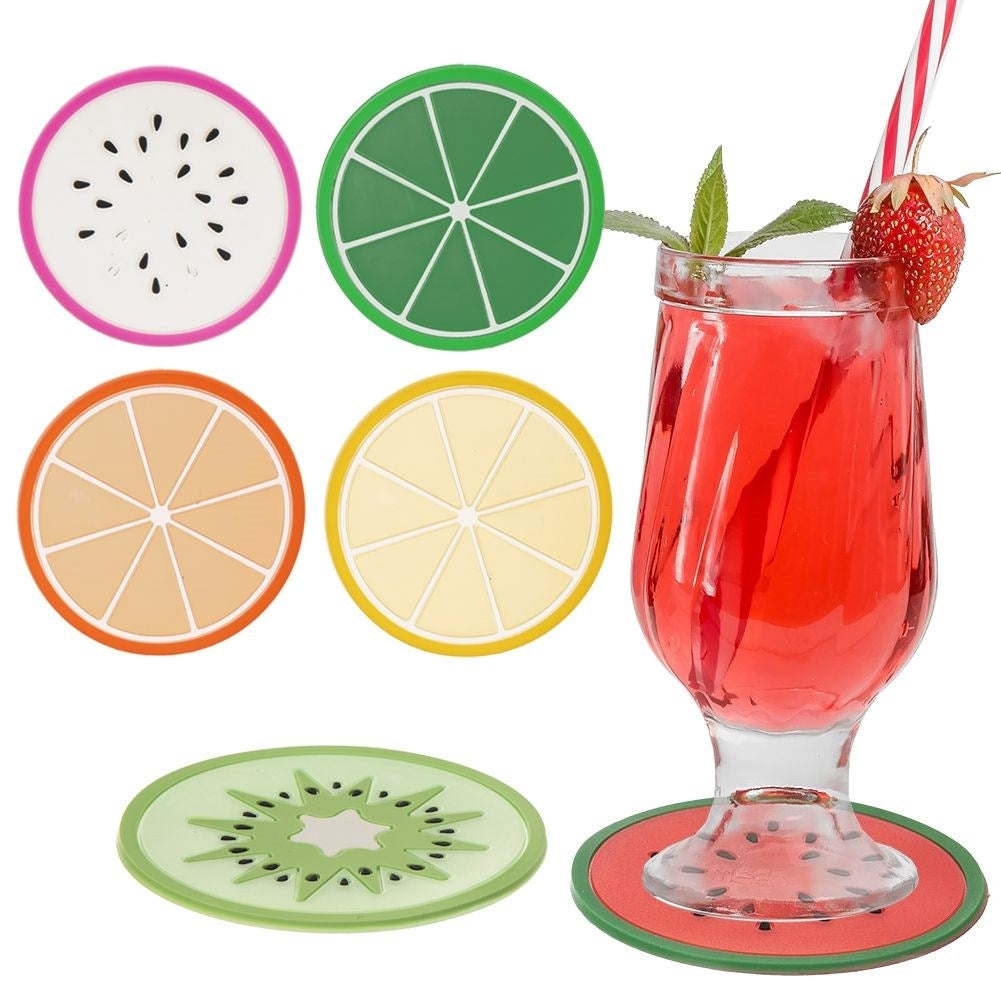 Six fruity coasters – protect the table against scratches and damage