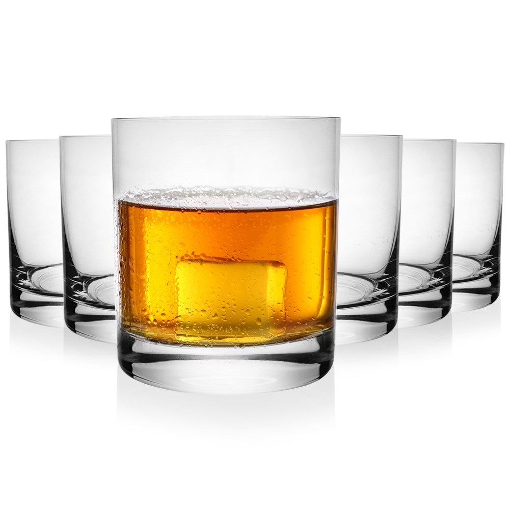 Six glasses 300 ml: Thick, clear glass for drinks