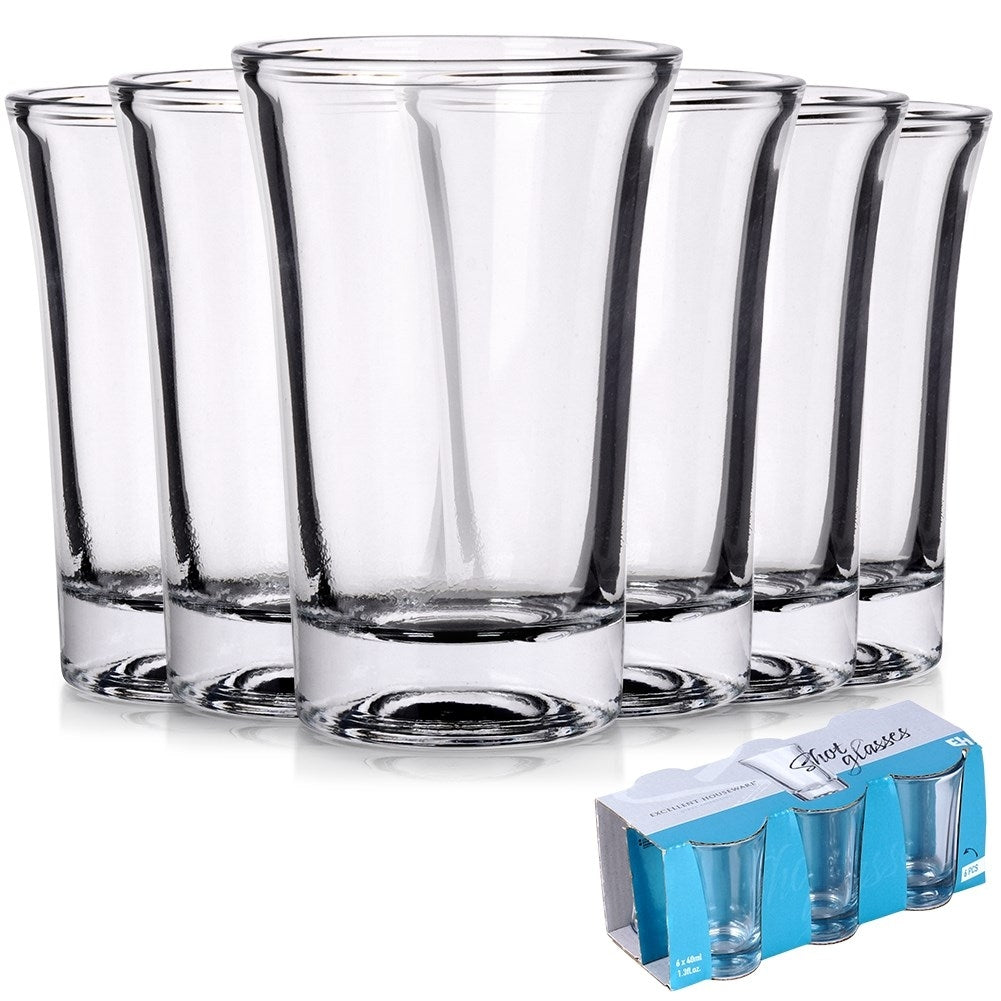 Six glasses for vodka, liqueurs or shots - Dishwasher safe