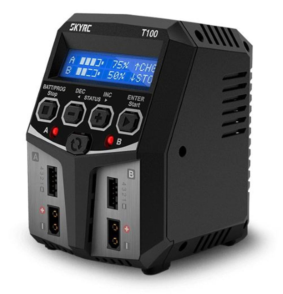 SkyRC T100 XT60 Charger 240VAC 0.1-5A 2x50W