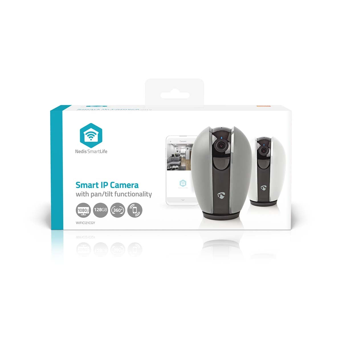 SmartLife Indoor Camera | Wi-Fi | Full HD 1080p | Pan tilt | microSD (not included) / Cloud storage (optional) | With motion sensor | Night Vision | Dark gray / White