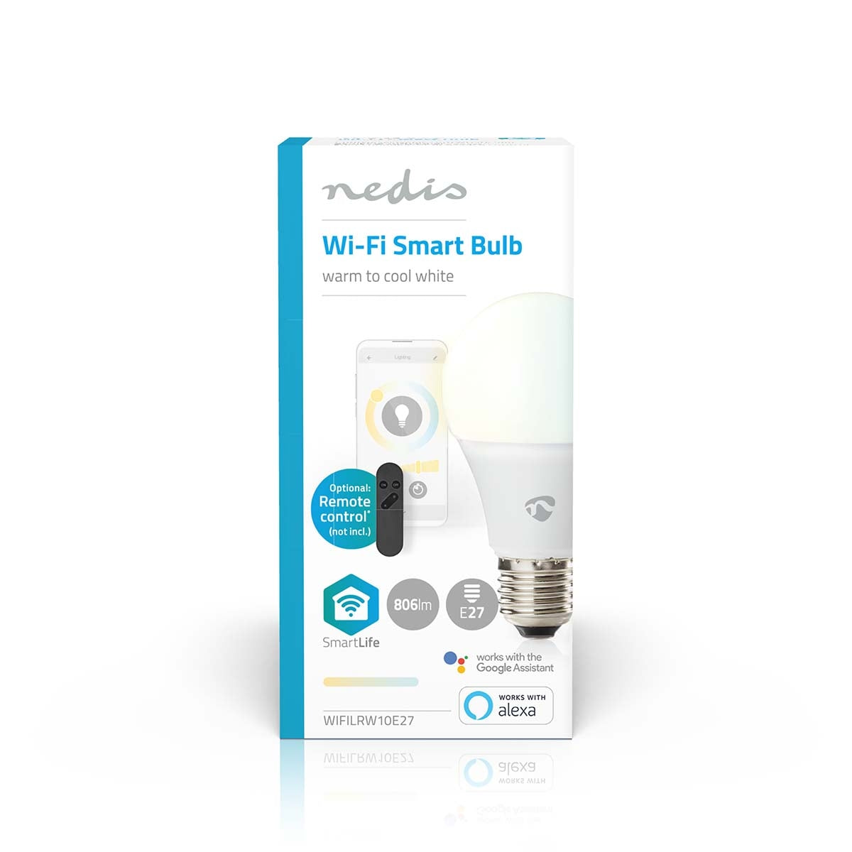 SmartLife LED Lamps | Wi-Fi | E27 | 806 lm | 9 W| Warm to cool white | 2700 - 6500 K | Android™ / IOS | Light bulb | 1 pc.