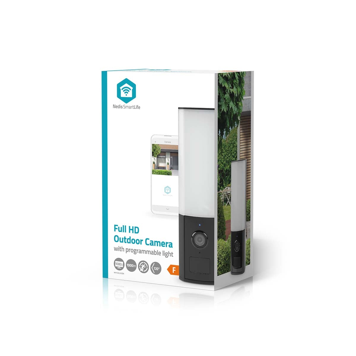SmartLife Outdoor Camera | Wi-Fi | Ambient light | Full HD 1080p | IP65 | Cloud Storage (optional) / microSD (not included) / Onvif | 100 - 240 V AC | With motion sensor | Night vision | Black