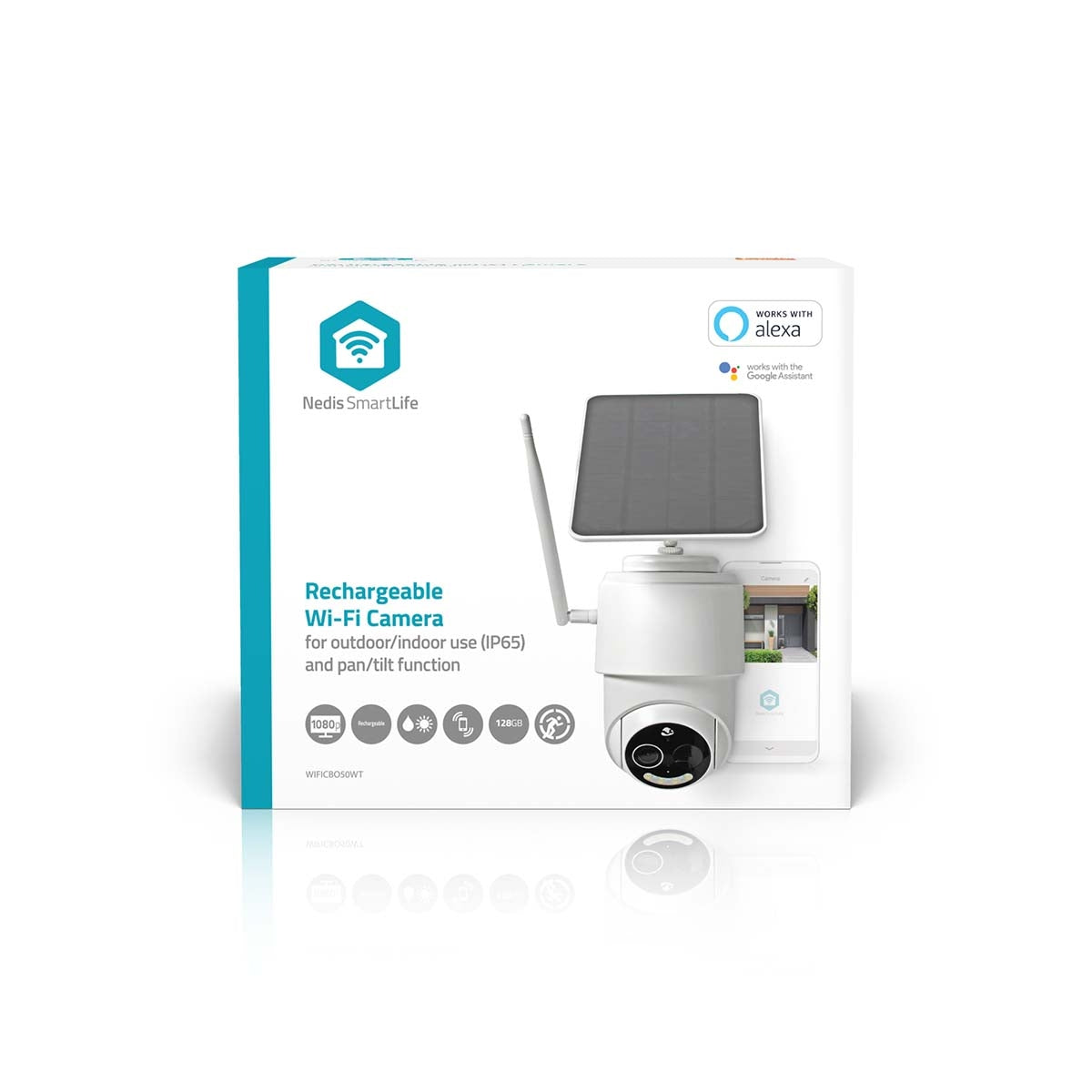 SmartLife Outdoor Camera | Wi-Fi | Full HD 1080p | Pan tilt | IP65 | Max. battery life: 5 Months | Cloud Storage (optional) / microSD (not included) | 5 V DC | With motion sensor | Night vision | White