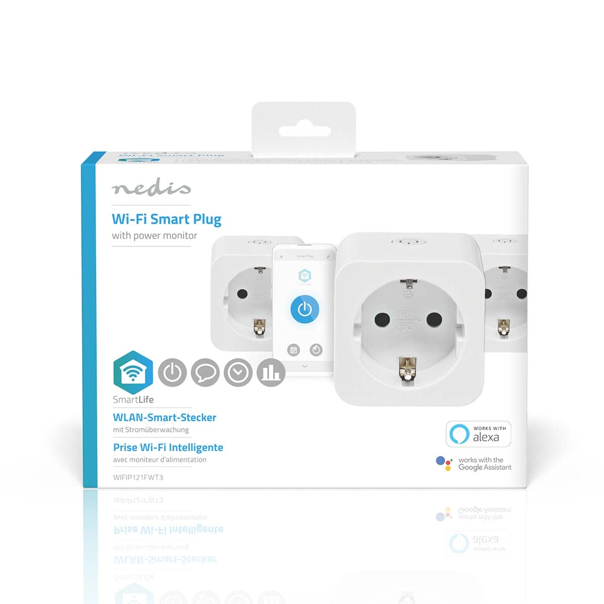 SmartLife Smart Plug | Wi-Fi | Current meter | 3680 W | Type F (CEE 7/7) | 0 - 55 °C | Android™ / IOS | White
