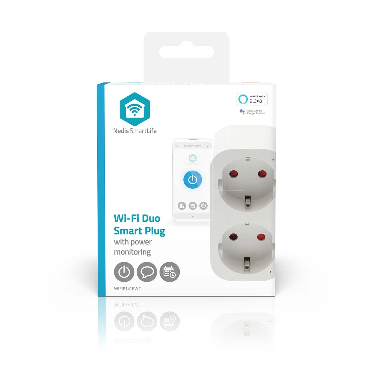 SmartLife Smart Plug | Wi-Fi | IP21 | Power meter | 3680 W | Type F (CEE 7/7) | 0 - 55 °C | Android™ / IOS | White | 1 pcs