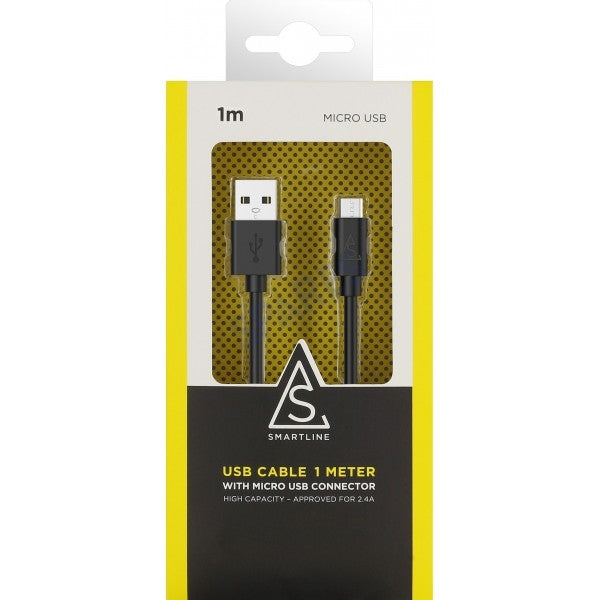 Smartline Micro USB Cable 1m Black