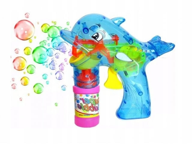 Soap bubble gun automatic LED dolphin