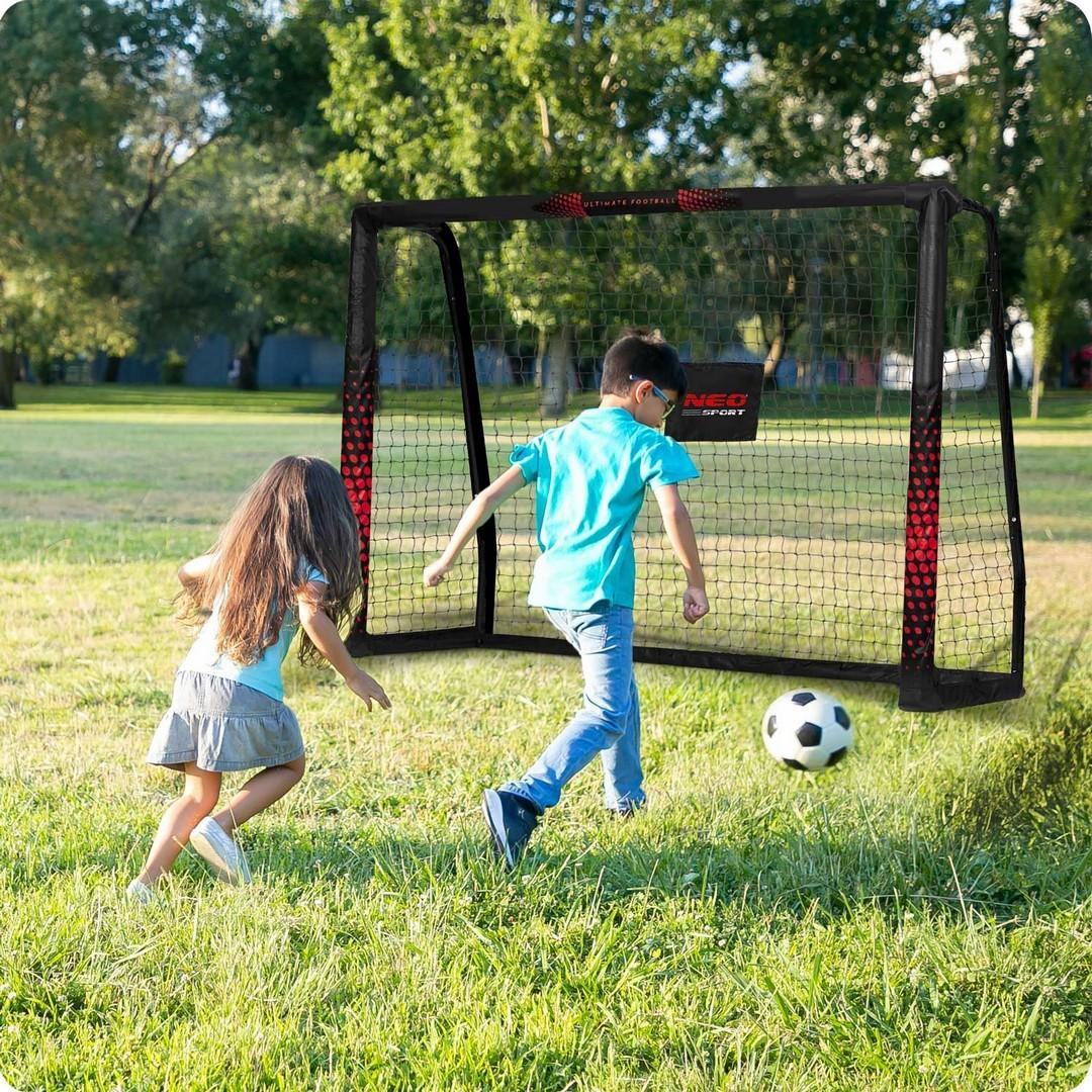 Soccer goal 180 x 120 x 60 cm, Black/Red, Model NS-463