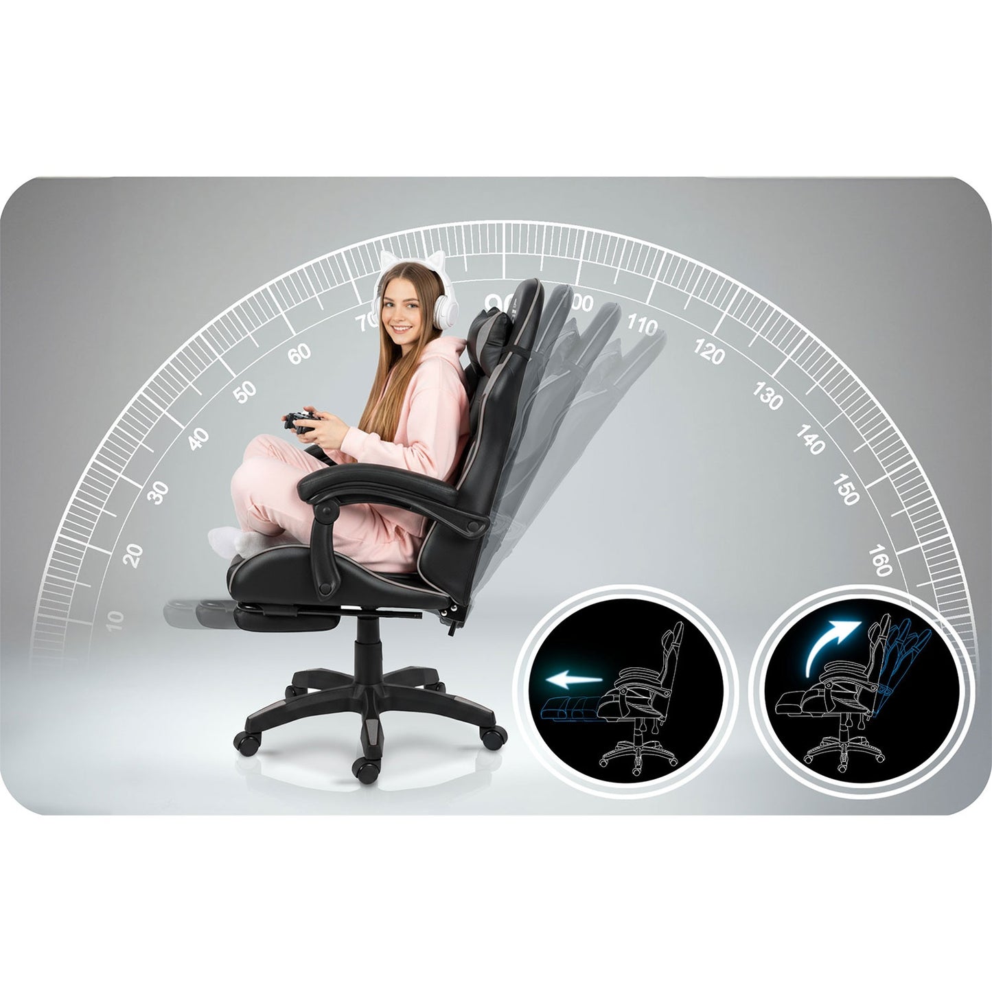 Sofotel Draknor II gaming chair black and gray