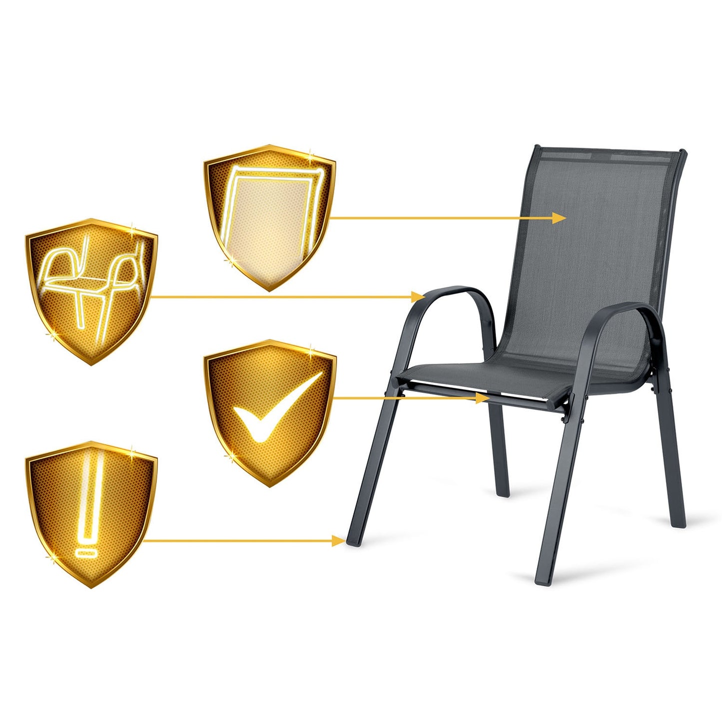 Sofotel SO-980 textile garden chairs set of 4