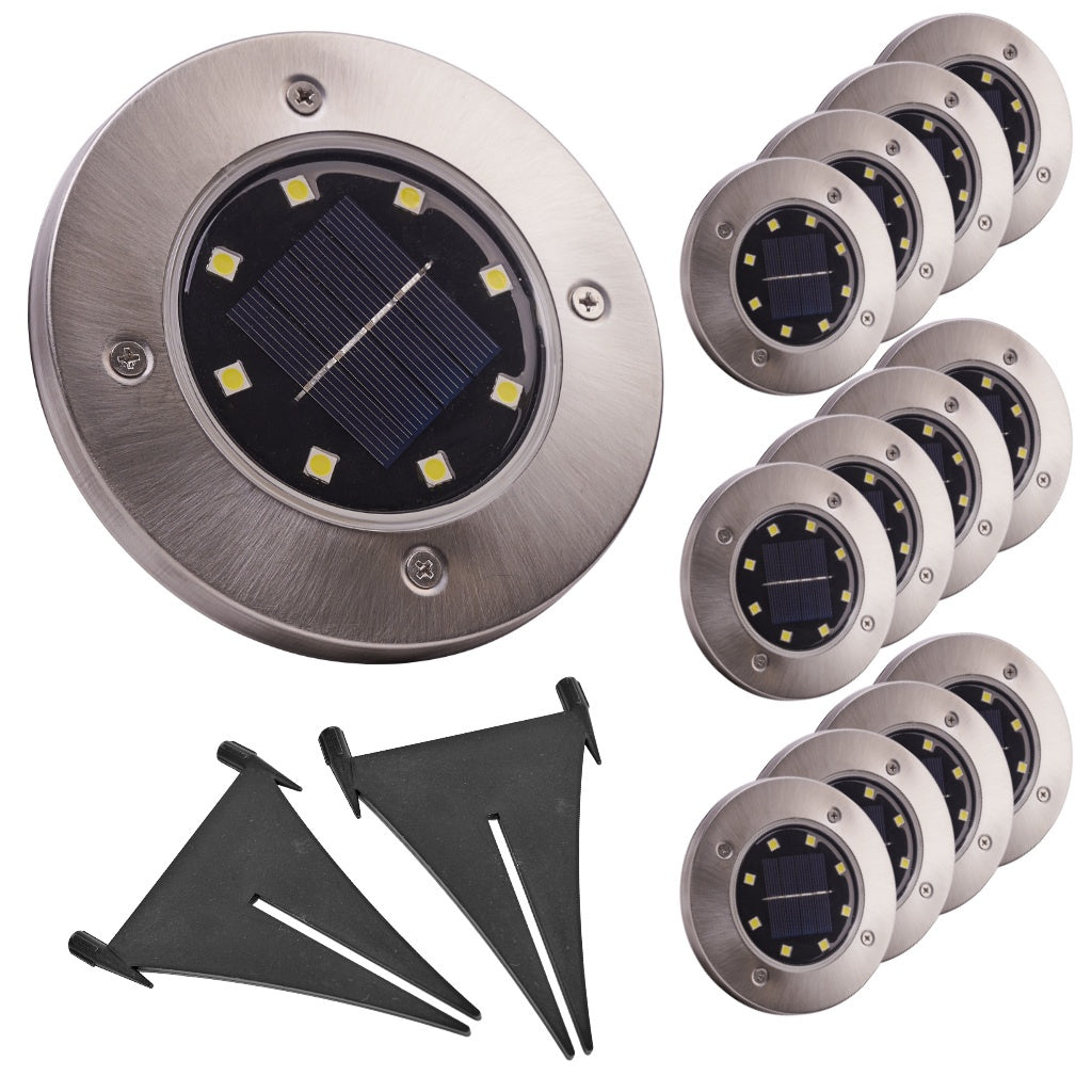 Solar garden LED ground invasion lamp 12pcs