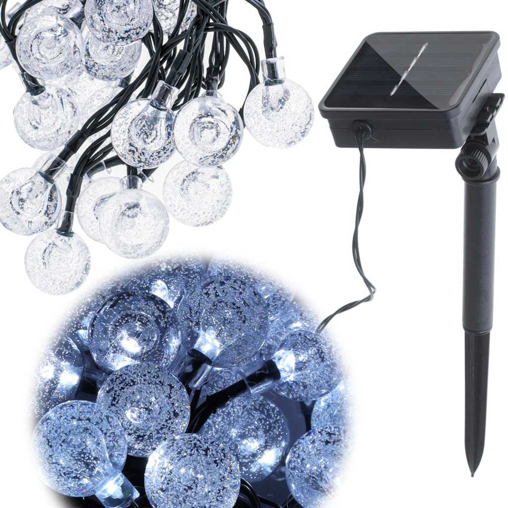 Solar garden lights balls 7m 50LED cold white