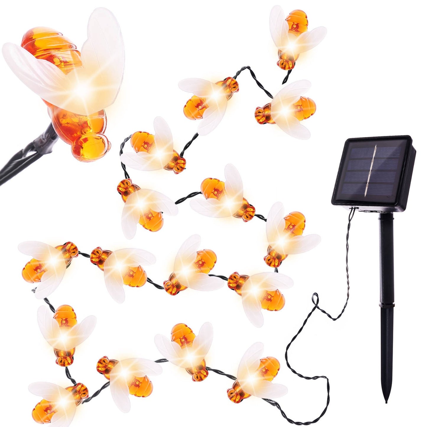 Solar garden lights bee chain 4.5m 30LED warm