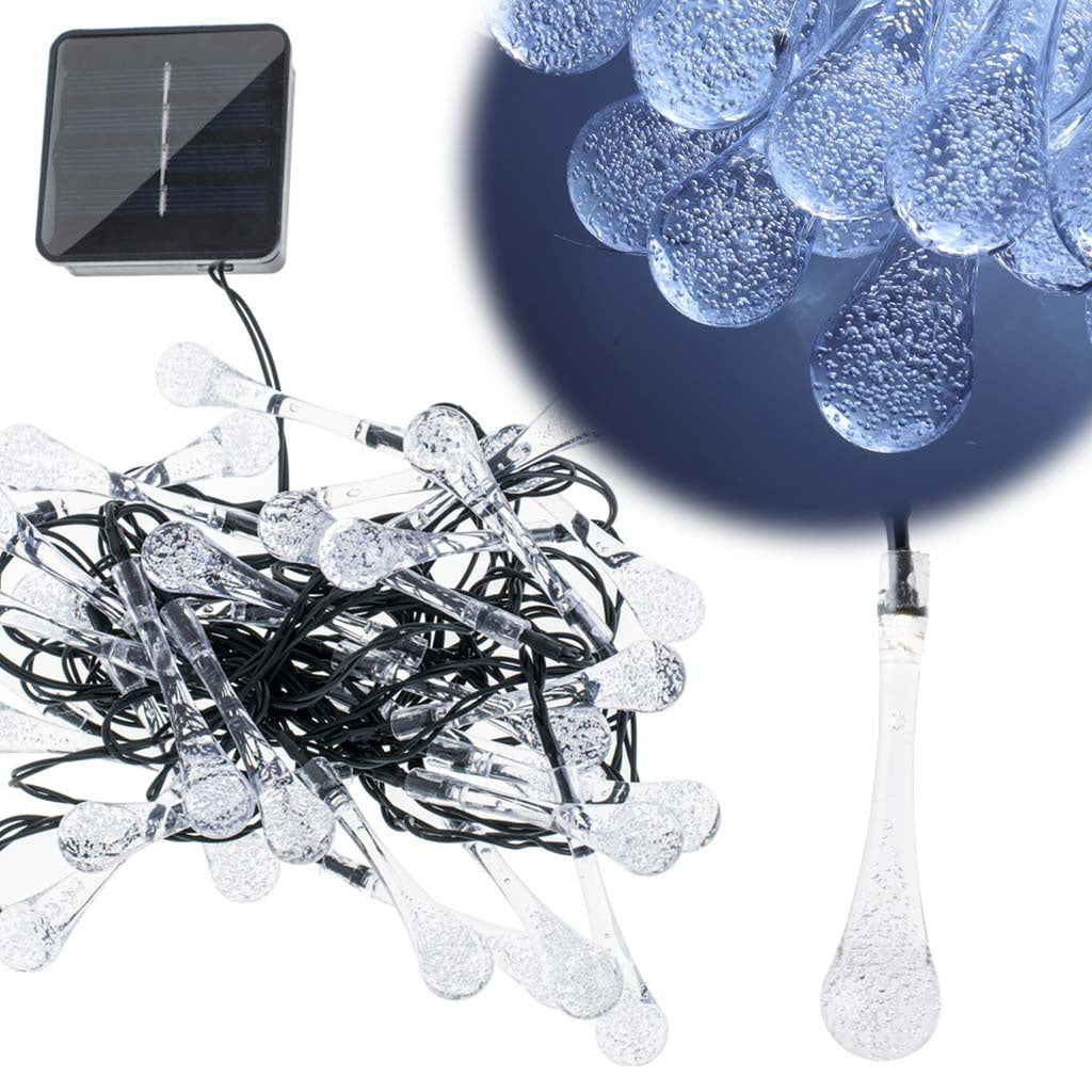 Solar icicle garden lights 6.5m 30LED cold white