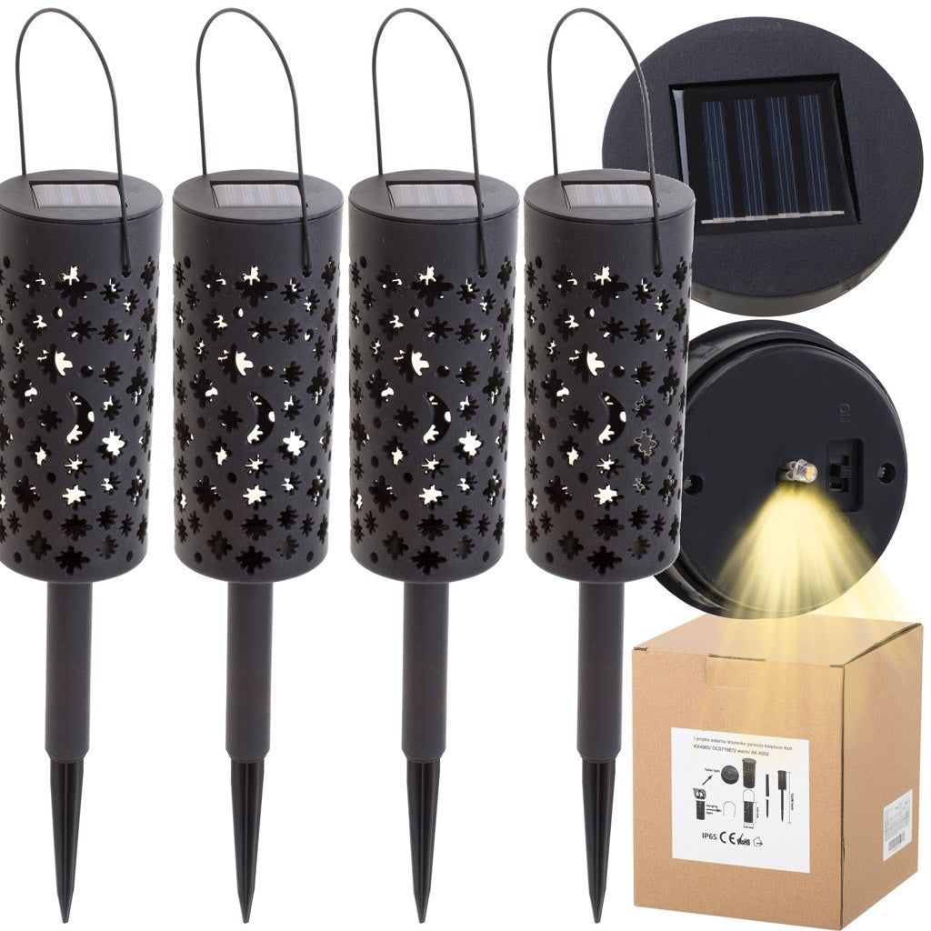 Solar lanterns stars moons 4pcs.