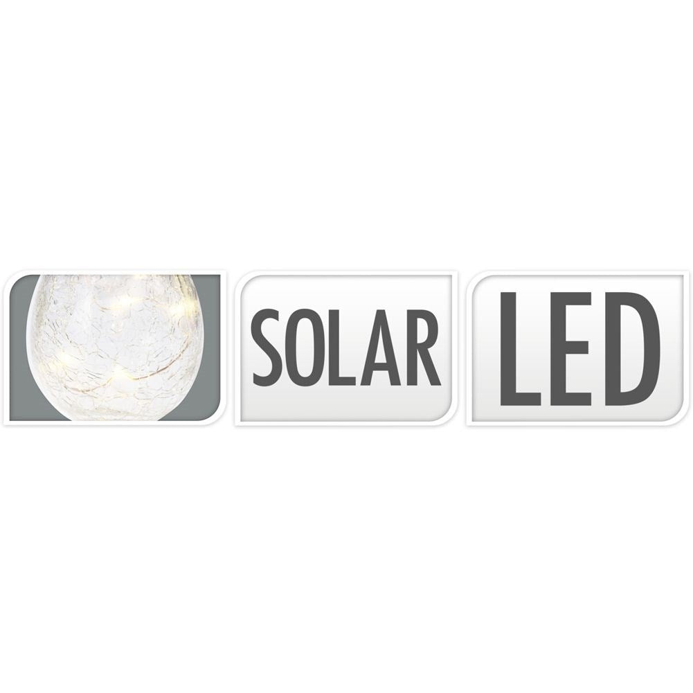 Solar powered weatherproof lamp for outdoor use