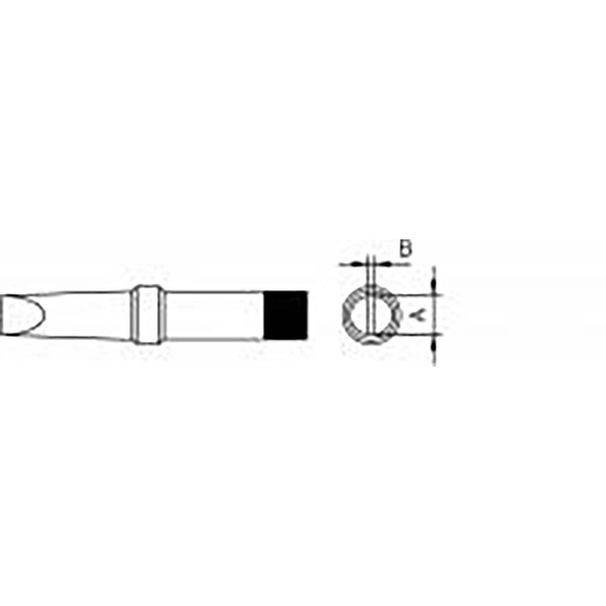 Soldering tip 2.4 x 0.8 mm 370 ˚C