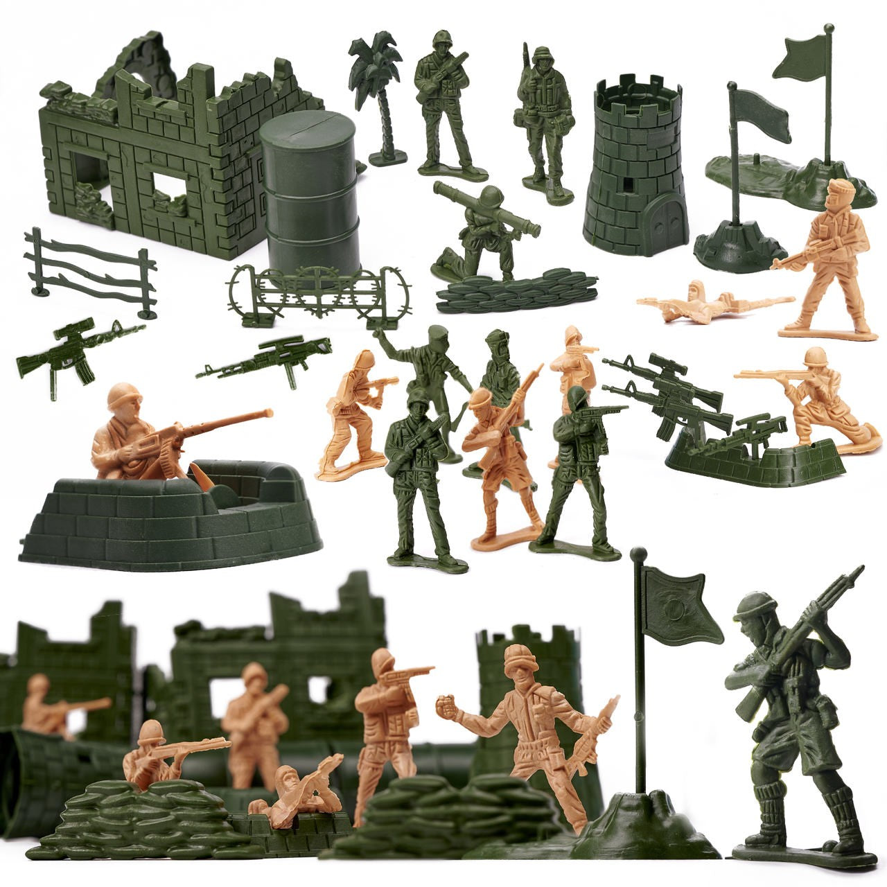 Soldiers military base figures set 114el.